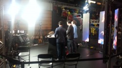 A picture from behind the caster's desk at DreamHack London 2015. Featuring Duncan "Thooorin" Shields, Henry "HenryG" Greer, and Matthew "Sadokist" Trivett.