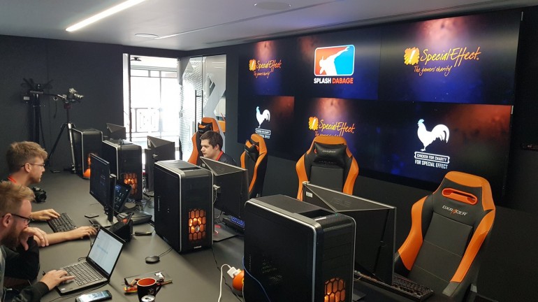 The setup in the conference room for the event.